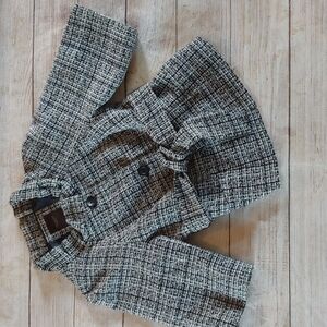 Woven Cropped Sleeve Jacket